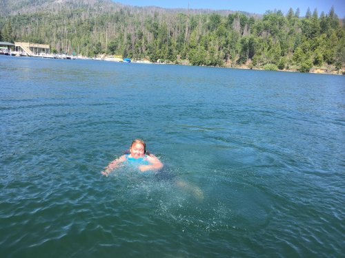 Missy swimming